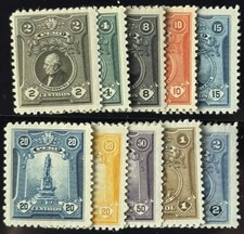 DP Stamps, Peru, 1924-29, MLH, SC 242-250, Complete Set