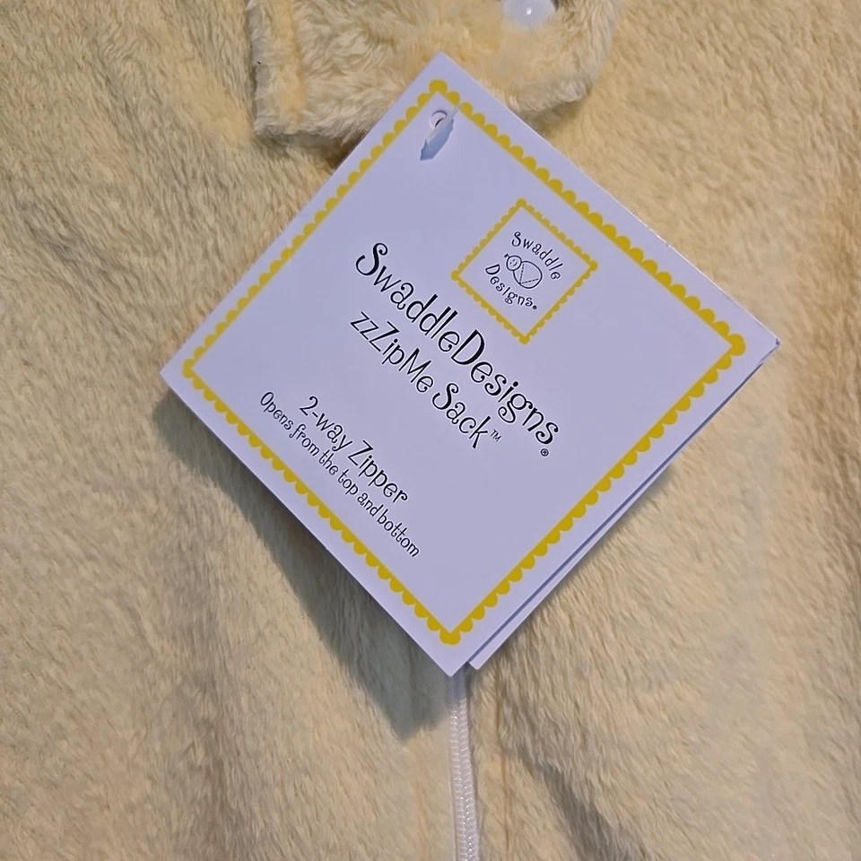SwaddleDesigns Transitional Zzzip Me Swaddle Sack 3-6m Amarillo Doble Cremallera Nuevo Foto 4 de 4