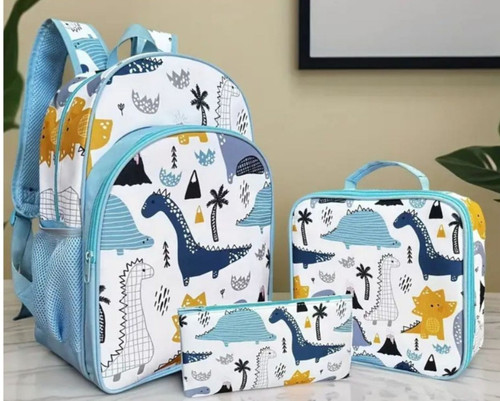 3pcs Children School Bag Backpack Large Capacity with Lunch Bag and Pencil Case