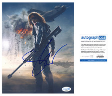 Sebastian Stan 'Captain America' Signed 8x10 Photo 'Bucky Barnes' ACOA