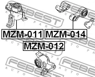 Montaje motor trasero Mazda 6 2003-2008 MZM-014 FEBEST Foto 2 de 2