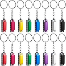 32 Pcs Mini Harmonica Keychain Portable Wind Instruments Party Favors Gift