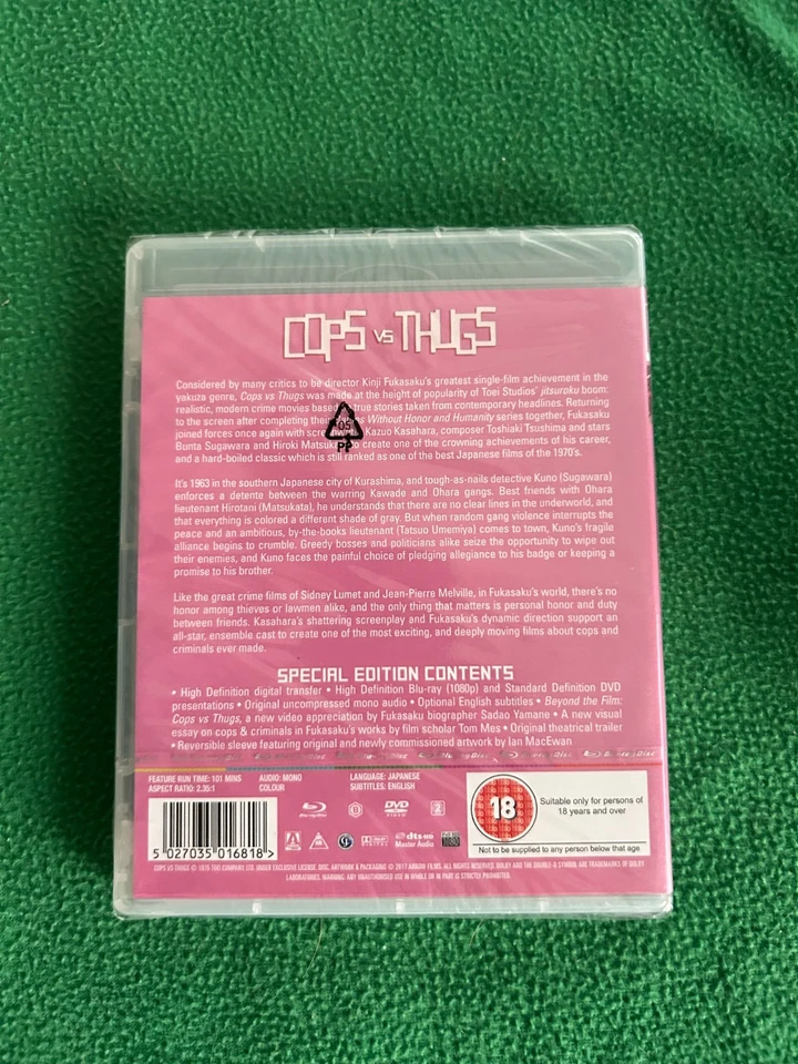 COPS VS THUGS (1975) Blu-ray  + DVD, Arrow Video, Kinji Fukasaku BRAND NEW - Image 2 of 2