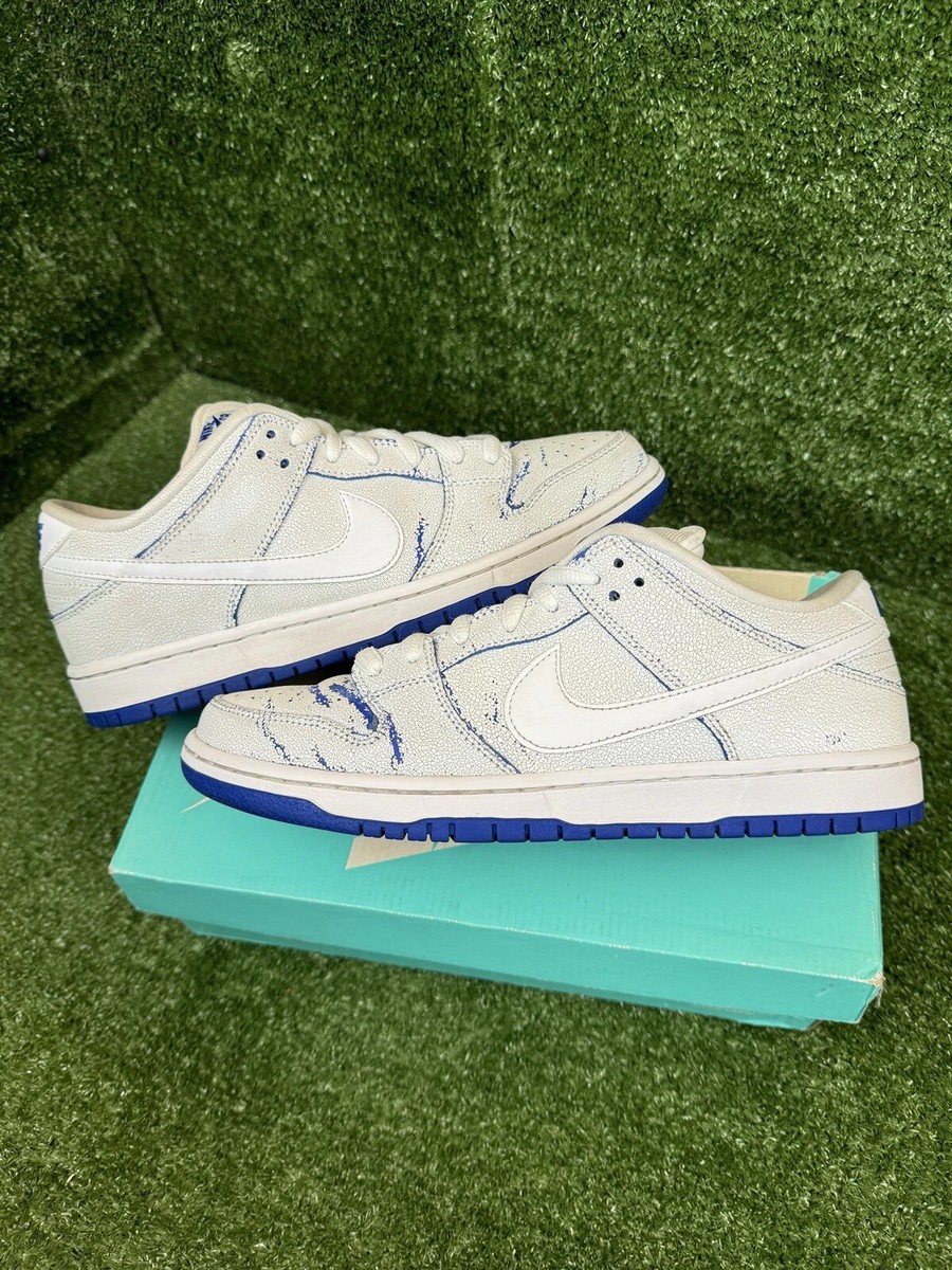 Nike SB Dunk Low Premium Cracked Leather Size 10 CJ6884-100 OG White Dodgers 193145354760| eBay