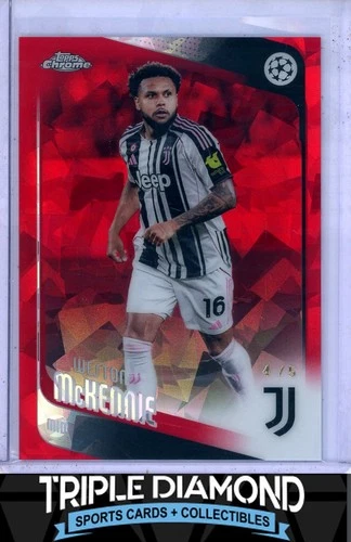 2025-26 Topps Chrome Sapphire UCC Weston McKennie Red Refractor #4/5 Z875