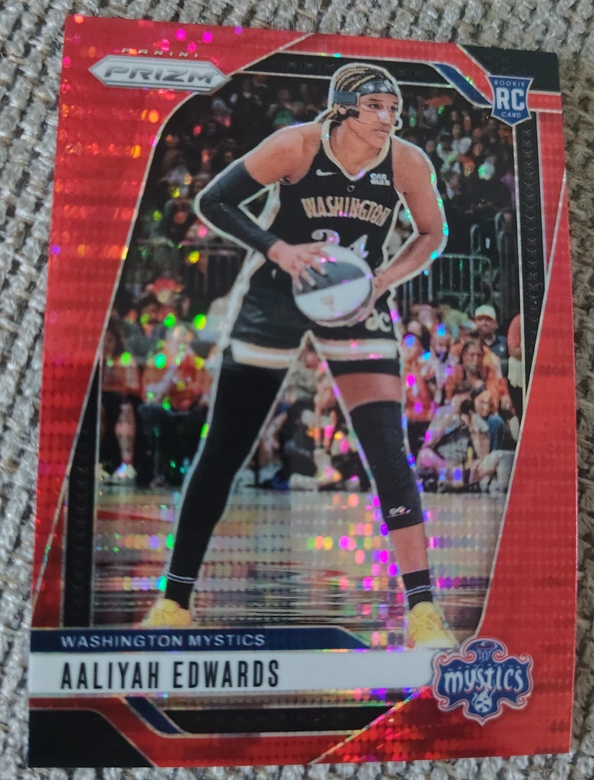 2024 Panini Prizm WNBA - Aaliyah Edwards #70 Red Prizm /299 (RC)
