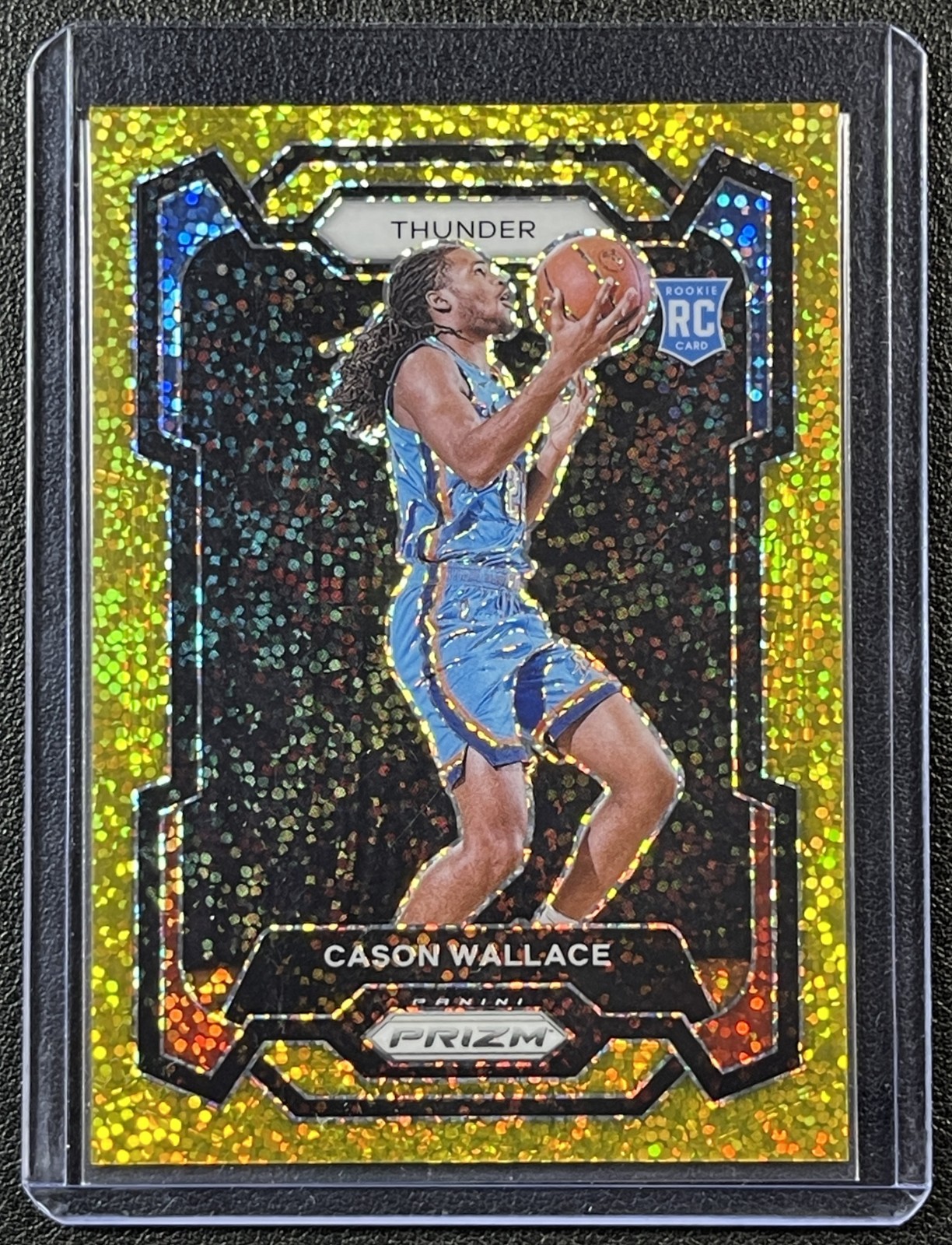 CASON WALLACE 2023-24 PANINI PRIZM #139 ROOKIE GOLD SPARKLE RC 23/24 THUNDER