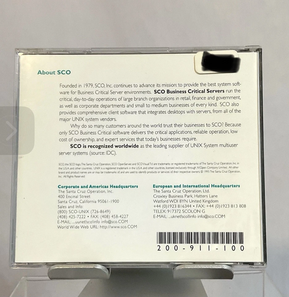 SCO Open server CD - Image 4 of 4