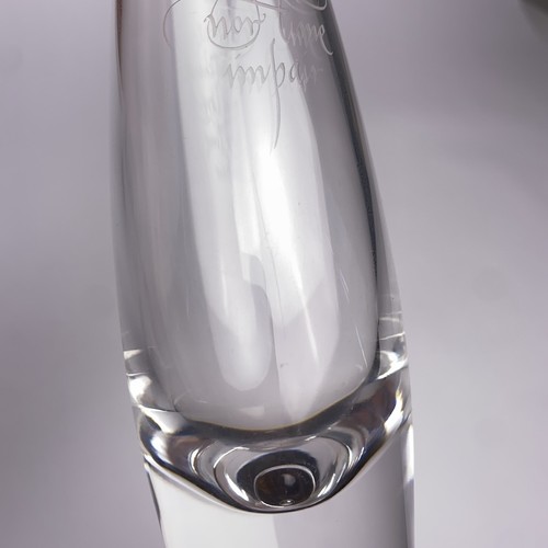 Vintage Steuben Glass Bud Vase Controlled Bubble Robert Browning Verse 8.5”h - Picture 8 of 9