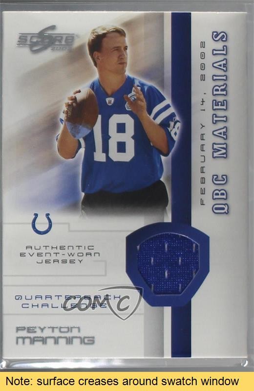 Peyton Manning #20 2002 Score Football QBC Materials