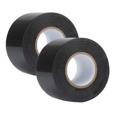 2 In. X 98 Ft. Black PVC Pipe Tape, Pipe Insulation, 2-Pack
