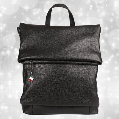 Florence Rucksack Damen Echtleder Cityrucksack schwarz ORF102S1