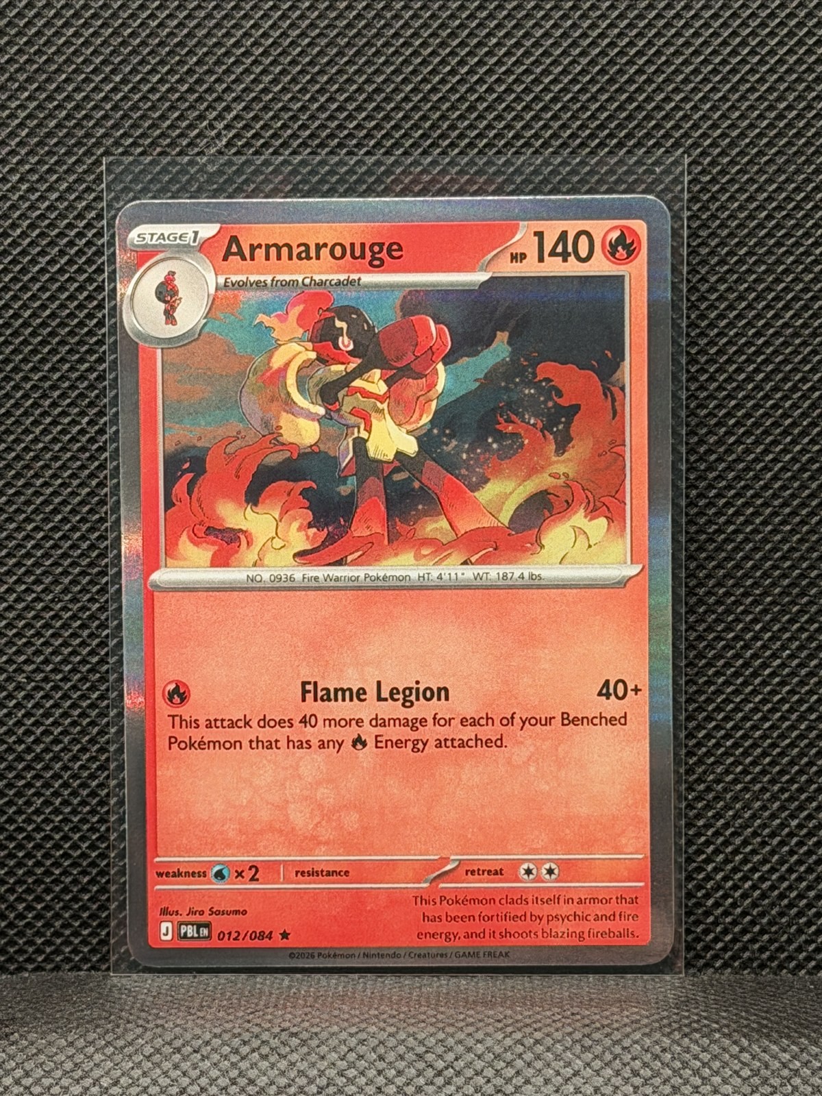 2026 Pokemon ME05: Pitch Black - Armarouge #12 Rare Holo