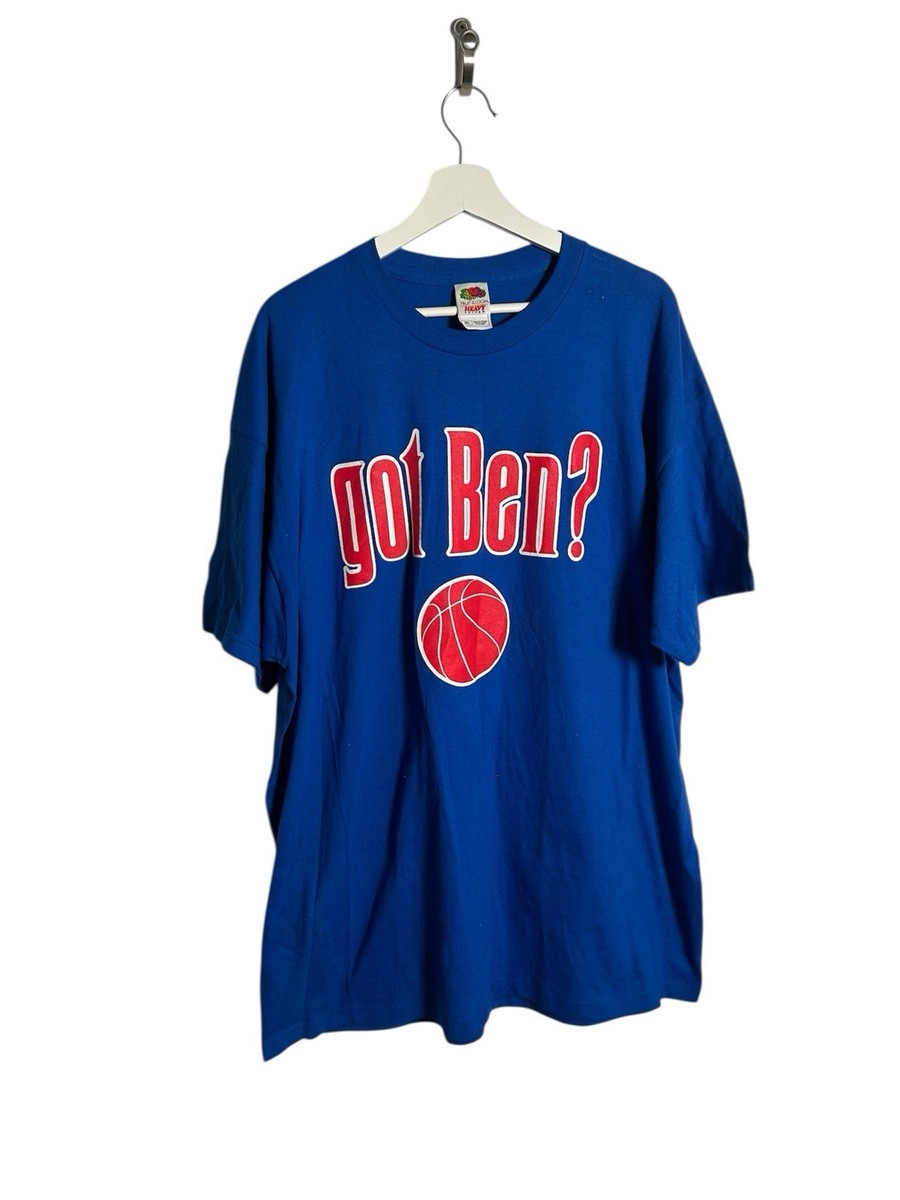 Vintage Detroit Pistons Ben Wallace “Got Ben?” T Shirt Size 2XL | eBay