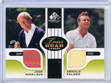2012 SP Game Used Edition Jack Nicklaus Arnold Palmer Tour Gear Patch #TG2