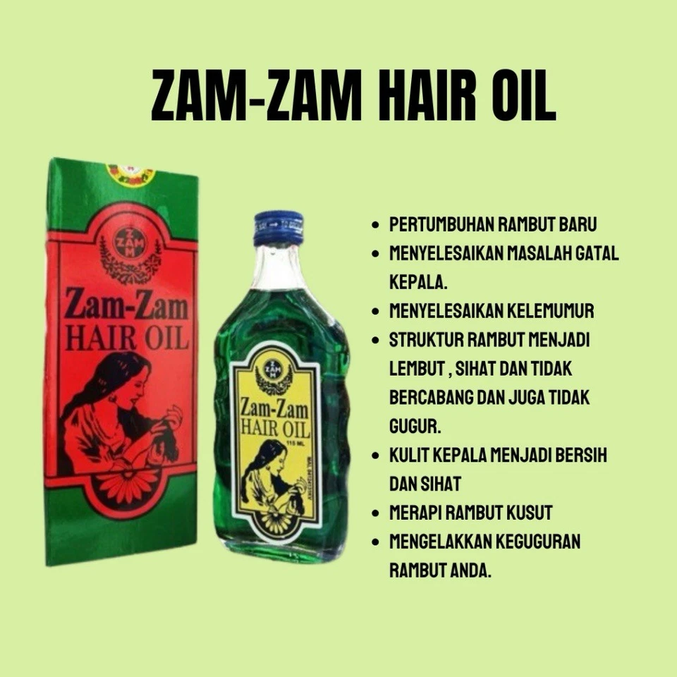 Zam Zam Hair oil 115ml/Zam Zam minyak Rambut - Image 2 of 2