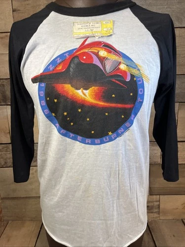 ZZ Top Afterburner Concert Tour Jersey 3/4 Shir 1980s vintage concert t-shirt, vintage, single stitch, B+ condition