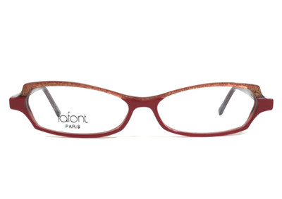 Jean Lafont Eyeglasses Frames TARA 601 Shiny Red Orange Glitter 50-13-142