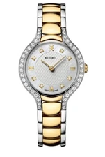 Brand New Ebel Beluga Woman's Two Tone MOP  Dial Diamond Bezel Watch 1216592