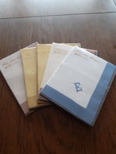 (200) 5x Herrentaschentuch Baumwolle mit Initiale E NEU Vintage