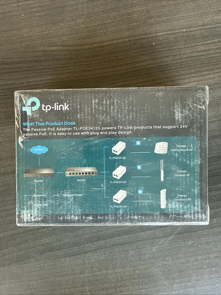 TP-Link PoE Adapter TL-POE2412G Gigabit Ethernet Wall-Mounting 24V 0.5A SEALED - Image 3 of 4