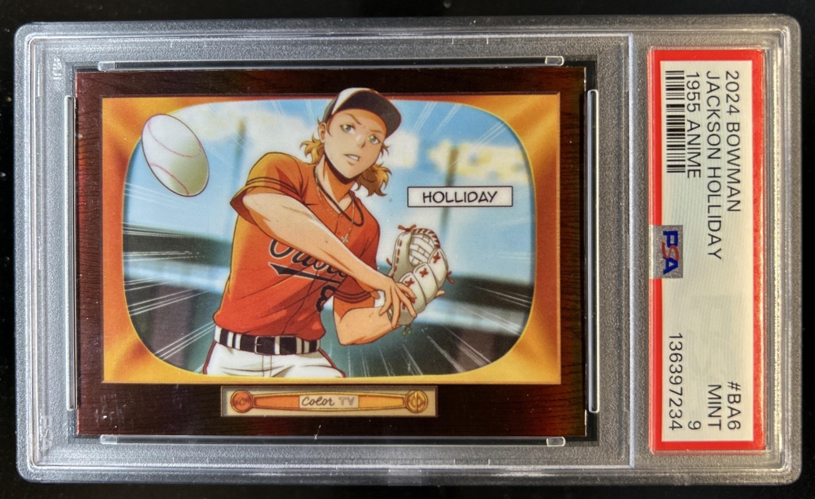 2024 Bowman Jackson Holliday 55 Anime SP Rookie RC #BA-6 Orioles PSA 9 view 1