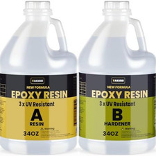 68OZ 3 UV Resistant Resin Kit,No Bubble Crystal Clear Epoxy Resin for Coating,
