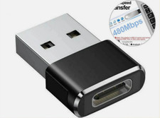 USB to USB C Adapter Type-C Female to A Male OTG Converter Car Charger