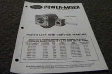 Muncie Power Miser L&M Pump PMM35-7CFSL PMM40-7CFSL Parts Service Manual xz