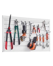 VEVOR 2 x 4 ft Slat Wall Paneling PVC White Garage Slatwall with Modular Design