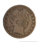 1900 O Barber Half Dollar United States Silver Coin Nice Well Circulated