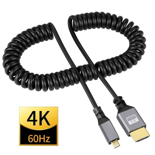 HDMI/MINI HDMI/ Micro HDMI/Coiled Extension Flexible Spiral Cable Male to Male - Picture 14 of 19