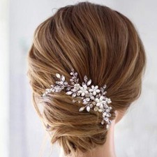 Silver Rhinestone Bridal Hair Comb Wedding Hair Accessories Bride Women