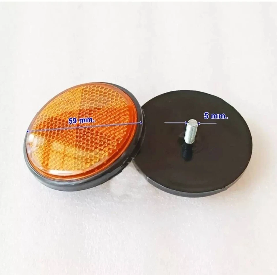 Reflectores faros moto 59mm naranja ajuste Yamaha DT100 DT125 DT175 DT250 Foto 2 de 4