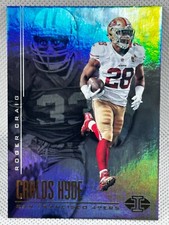 2017 Panini Illusions 21 Carlos Hyde Roger Craig Rainbow Foil San Francisco 49er