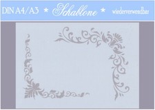 Schablone-Vintage-Shabby-A4-A3-ORNAMENT-Ecke-7216