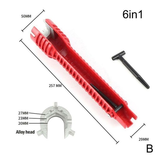 Instalador de grifo y fregadero multiherramienta llave de tubo para fontaneros propietarios bonita - Imagen 13 de 15