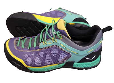 SALEWA Firetail 3 Trail Hiking Running Shoes VIBRAM Green Purple