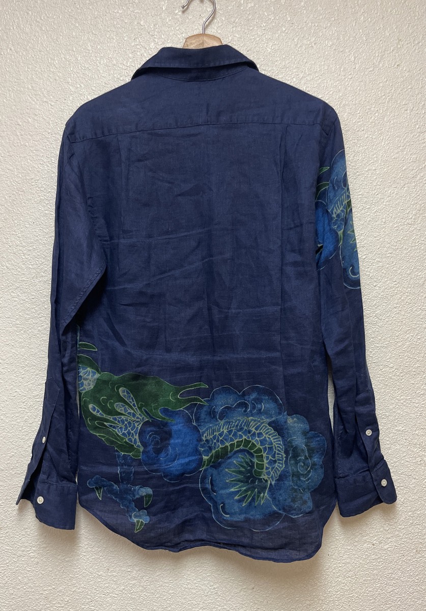 RARE Ralph Lauren Polo Dragon Linen Shirt Men Limited Edition Sz S