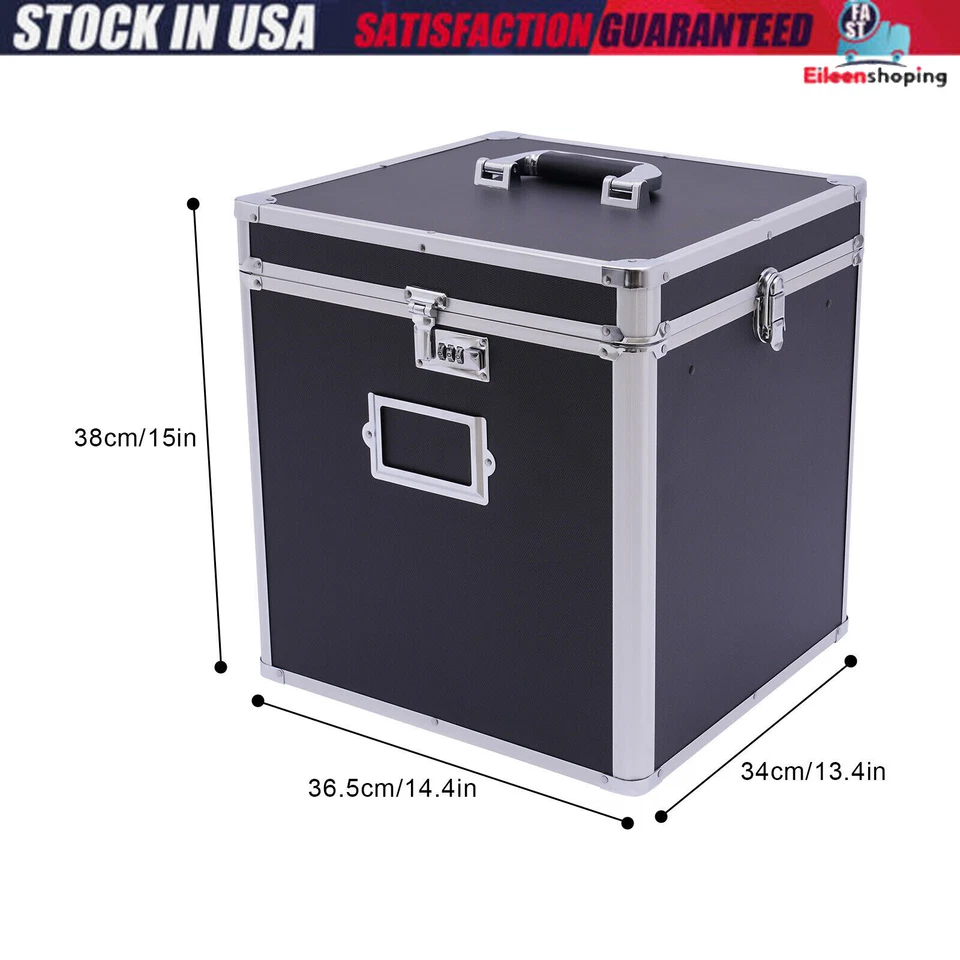 Vinyl Record Storage Box For Up To 50+ 12-inch Albums, Records Crate, Lp Album S - Image 2 of 4