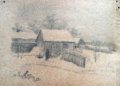 Pencil Painting Unframed Native Home Lednev D Original Painting Home Decor n841