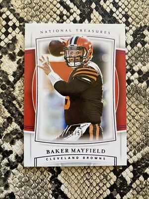 2019 PANINI NATIONAL TREASURES BAKER MAYFIELD BASE /50 2nd Year