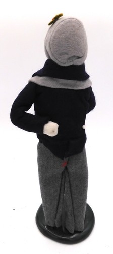 Byers Choice Caroler Junge mit blauem Mantel und Brief an den Weihnachtsmann 1992 Figur 10" - Bild 4 von 14