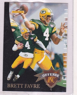 1995 BRETT FAVRE - Score "Offense Inc" Football Card # OF8 - Green Bay ...