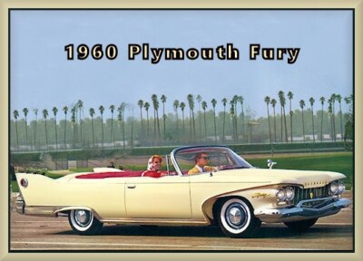 1960 Plymouth Fury convertible, Toolbox - Refrigerator Magnet, 42 MIL