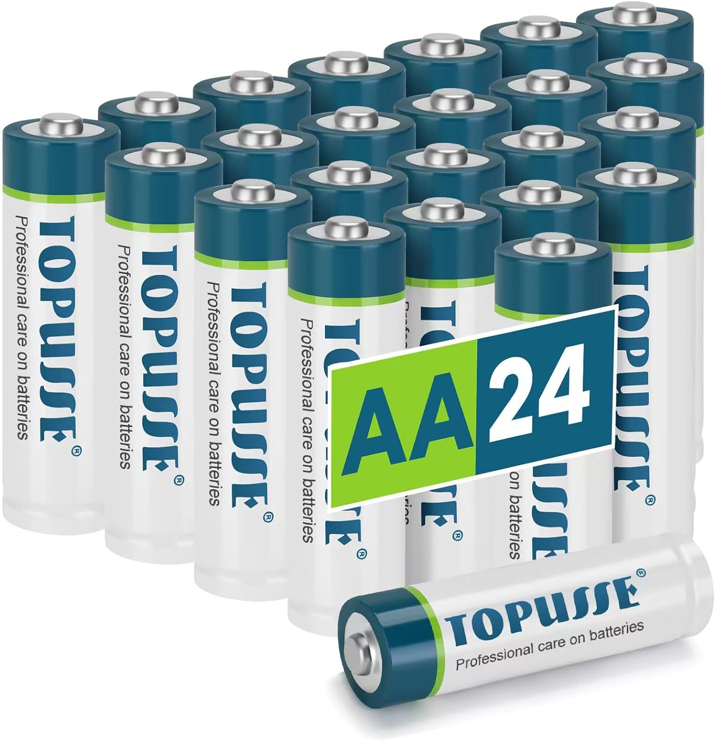 24-Pack AA Alkaline Batteries, Long-Lasting, Leakproof, 10-Year Shelf Life