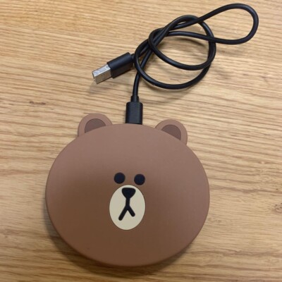 LINE FRIENDS OFFICIAL Brown Wireless Charging Pad USB Type
