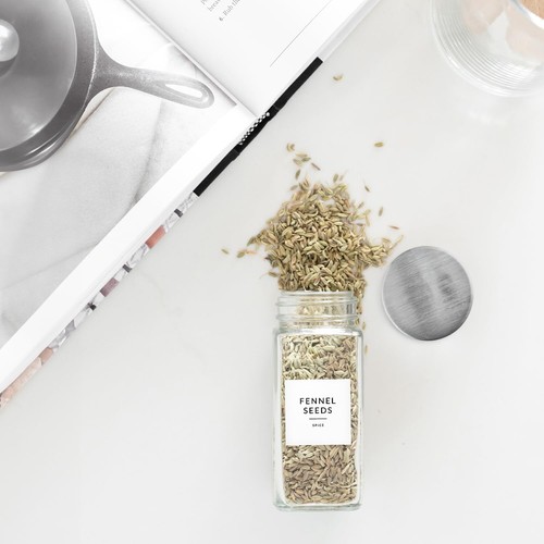 And Pepper Shaker Glass Spice Jars With Label 24pk Herb Set 4oz Seasoning - Picture 6 of 9