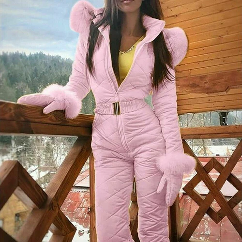 Damen Einteiler Skianzug Wasserdichter isolierter Schneeanzug Overall Warm Gifts - Bild 9 von 17