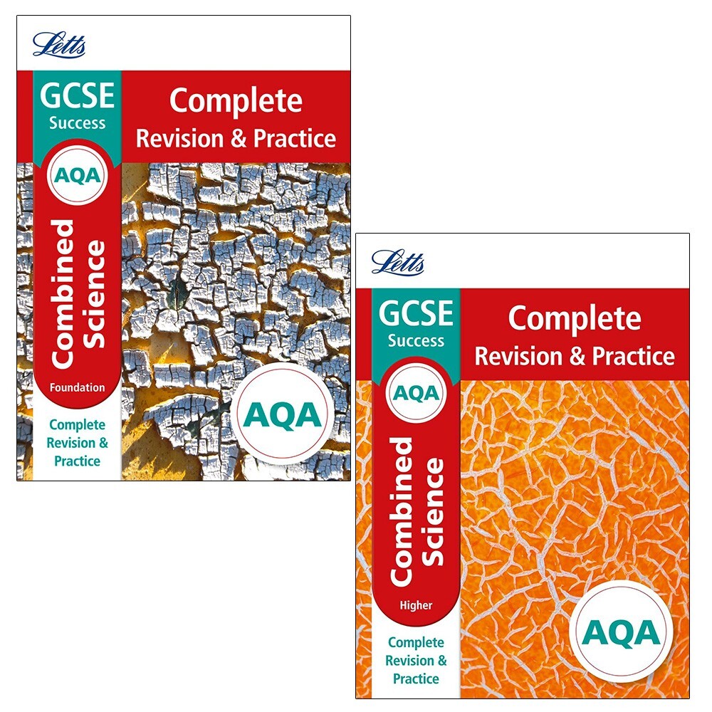 Letts AQA GCSE 9-1 Revision Success Combined Science Higher Foundation 2 Books